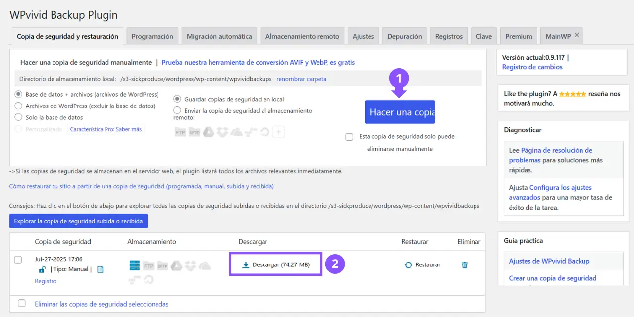 Cómo exportar tu sitio WordPress en LocalWP con WPvivid