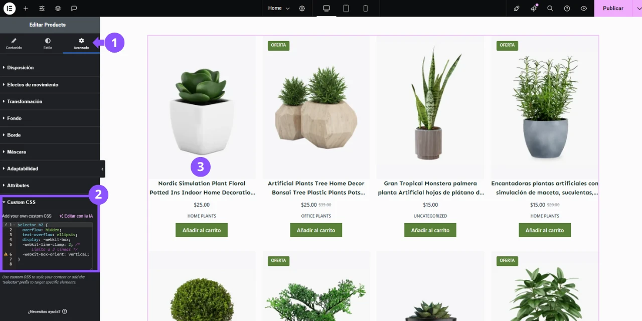 Limitar el Número de Palabras en un Widget Dinámico de Productos de WooCommerce